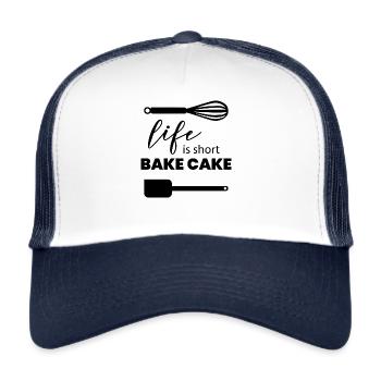 Cuisson du gâteau - Casquette trucker  - blanc/marine - Devant