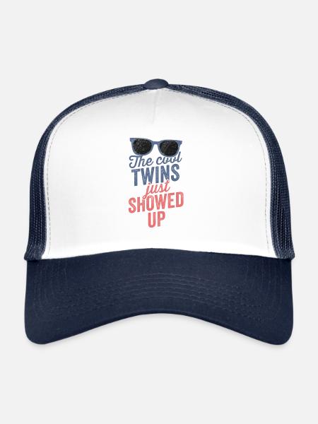 Twins School TShirt Funny Cool Kids est apparu - Casquette trucker  - blanc/marine - Devant
