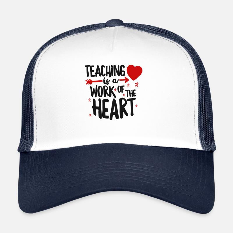 L'enseignement est un travail de l'école de chemise mignonne de professeur de coeur Casquette trucker 