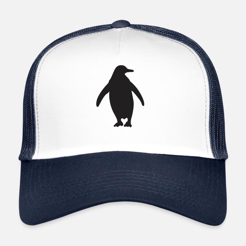 manchot - Casquette trucker  - blanc/marine