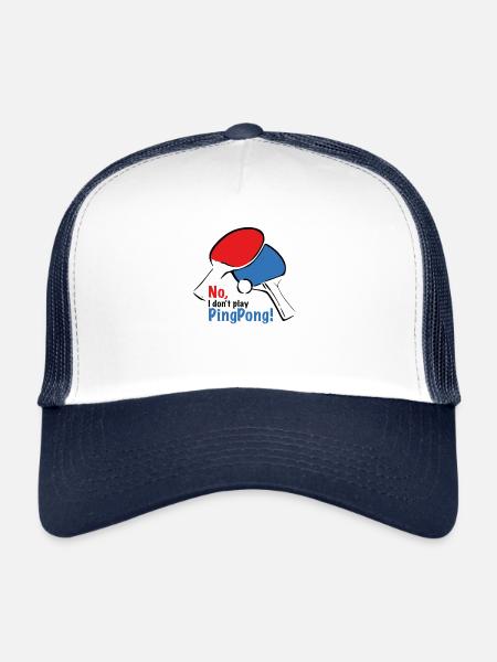No ping pong - that's called table tennis! - Trucker Cap - white/navy - Front