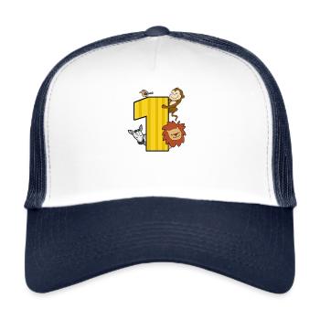 Erster Geburtstag - Trucker Cap - Weiß/Navy - Vorne