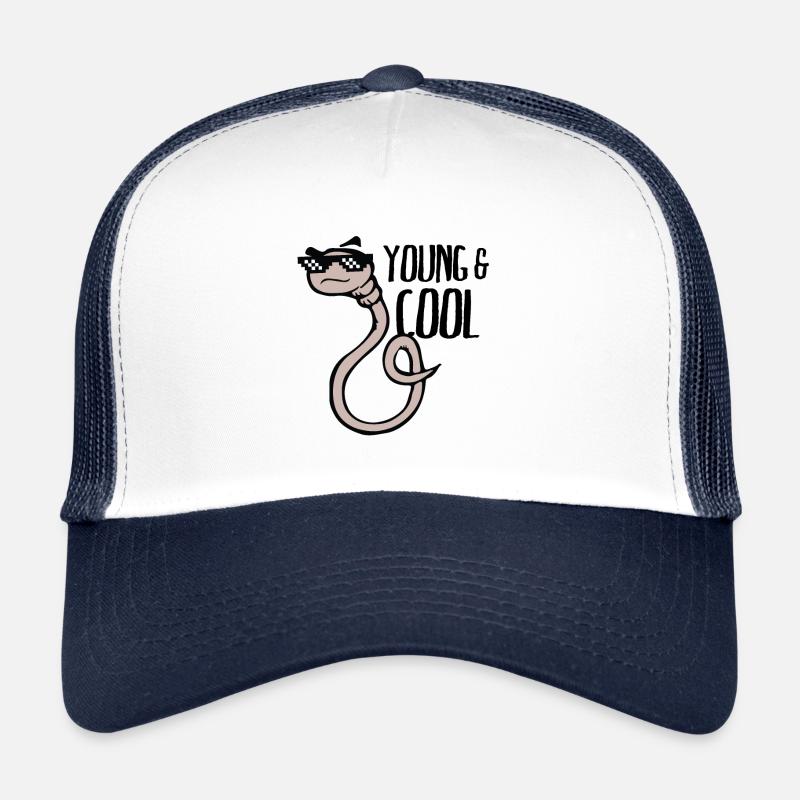 Jeune et cool - Casquette trucker  - blanc/marine