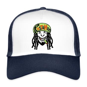 "RastaMan" Marijuana | Cannabis Marijuana | Reggae - Trucker Cap - white/navy - Front