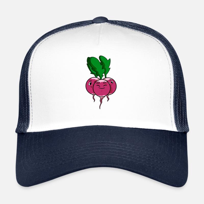 radis - Casquette trucker  - blanc/marine