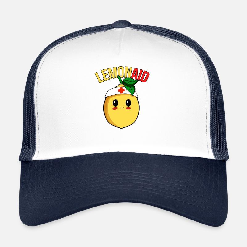 Zitrone Spruch - Trucker Cap - Weiß/Navy