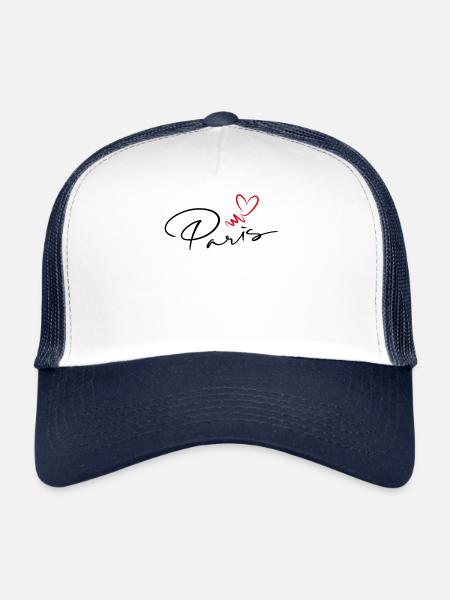 I love paris - Trucker Cap - white/navy - Front