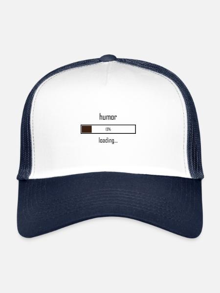 Humour est en train de charger - Casquette trucker  - blanc/marine - Devant