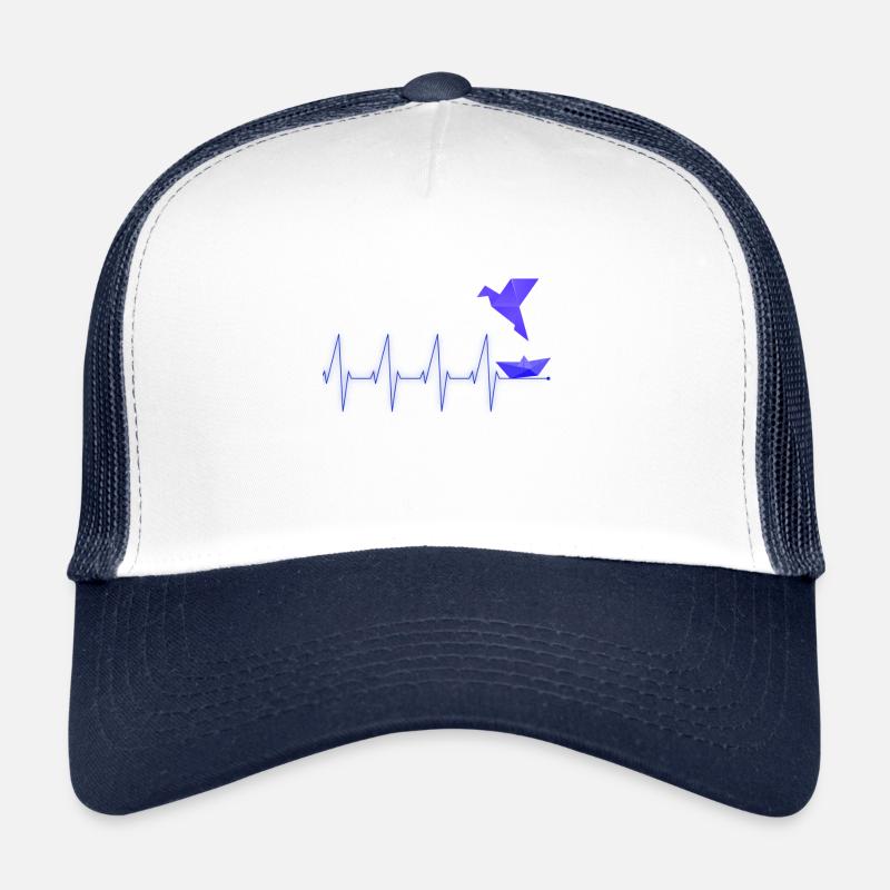 origami - Casquette trucker  - blanc/marine