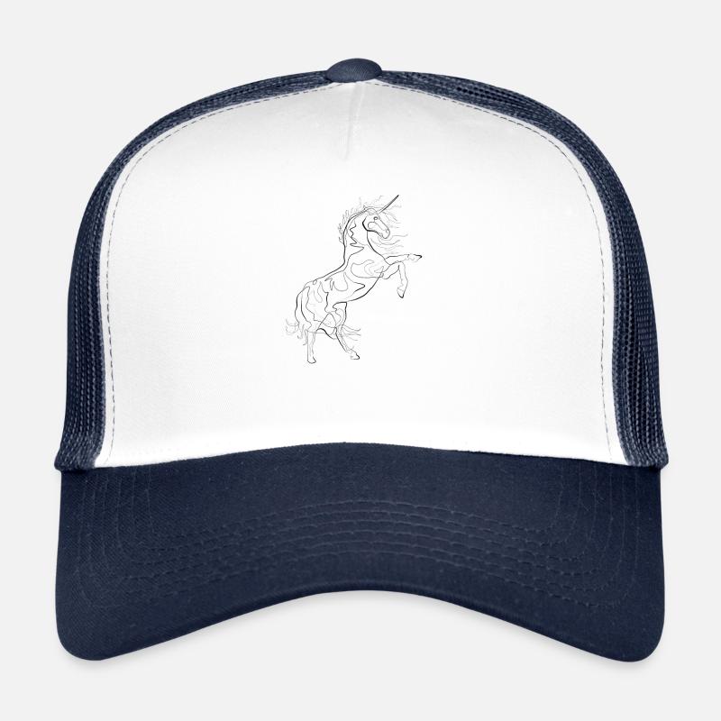 Unicorn - one line drawing Trucker Cap