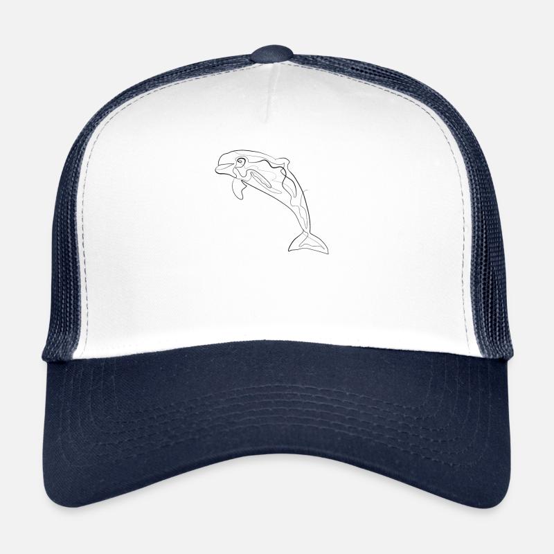 Dauphin - one line drawing Casquette trucker 