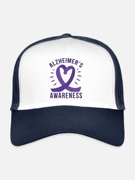 Alzheimer Awareness Band - Casquette trucker  - blanc/marine - Devant