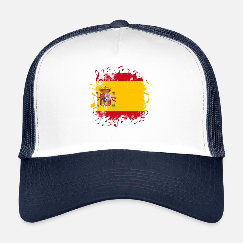 Espagne Drapeau musique - Casquette trucker  - blanc/marine