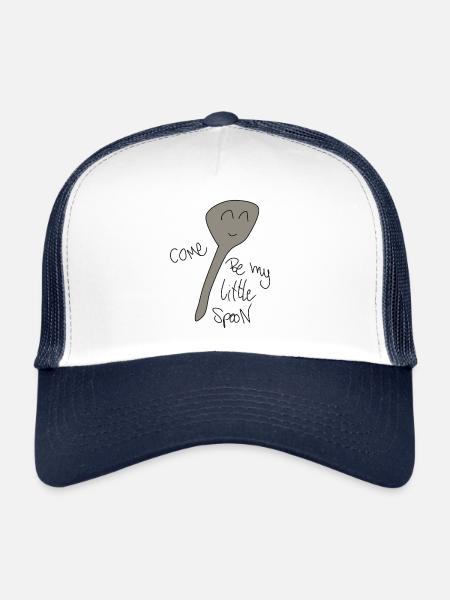 Viens ici, mon petit spoon - Casquette trucker  - blanc/marine - Devant