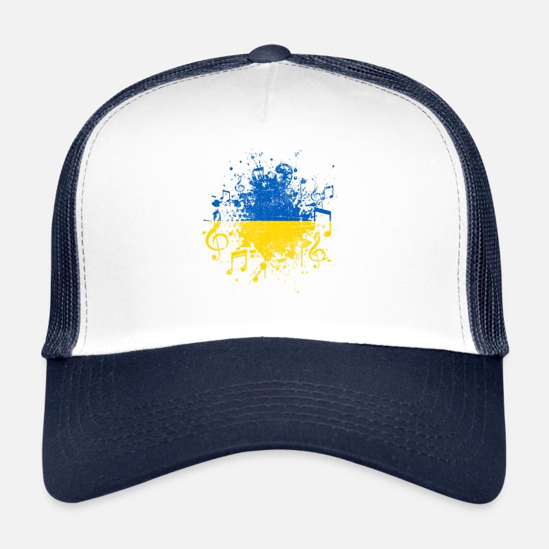 Ukraine Musik - Trucker Cap - Weiß/Navy