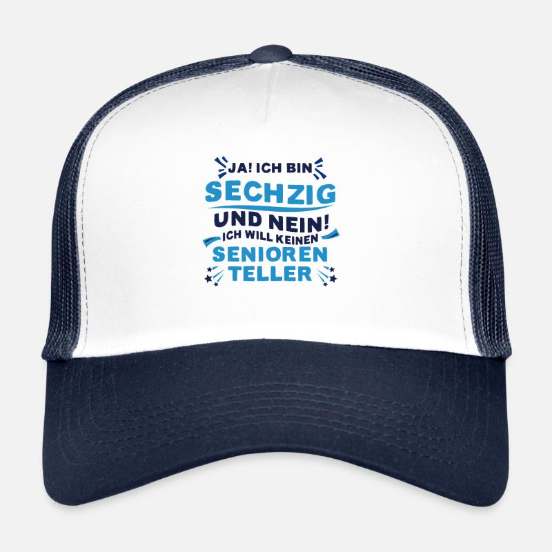 60. Geburtstag lustiger Spruch zum sechzigsten - Trucker Cap - Weiß/Navy