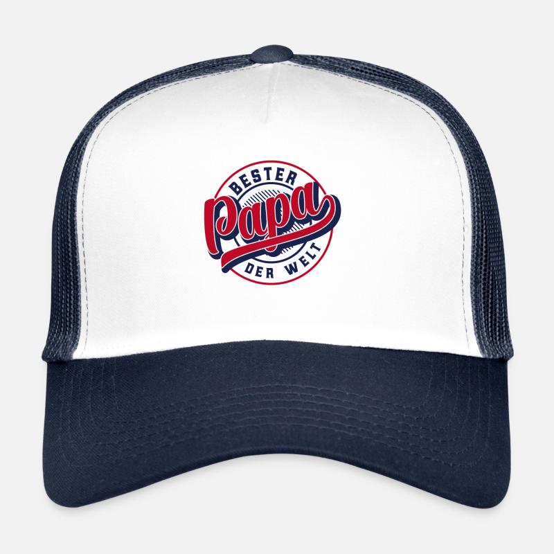 Bester Papa der Welt - Trucker Cap - Weiß/Navy