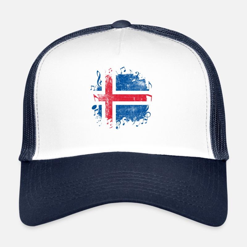 Island Musik - Trucker Cap - Weiß/Navy