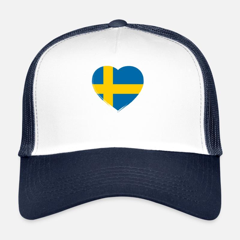 Schweden Liebe - Trucker Cap - Weiß/Navy
