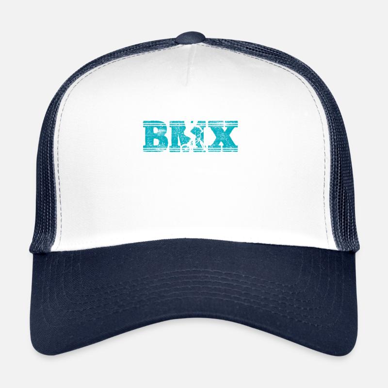 BMX - Casquette trucker  - blanc/marine