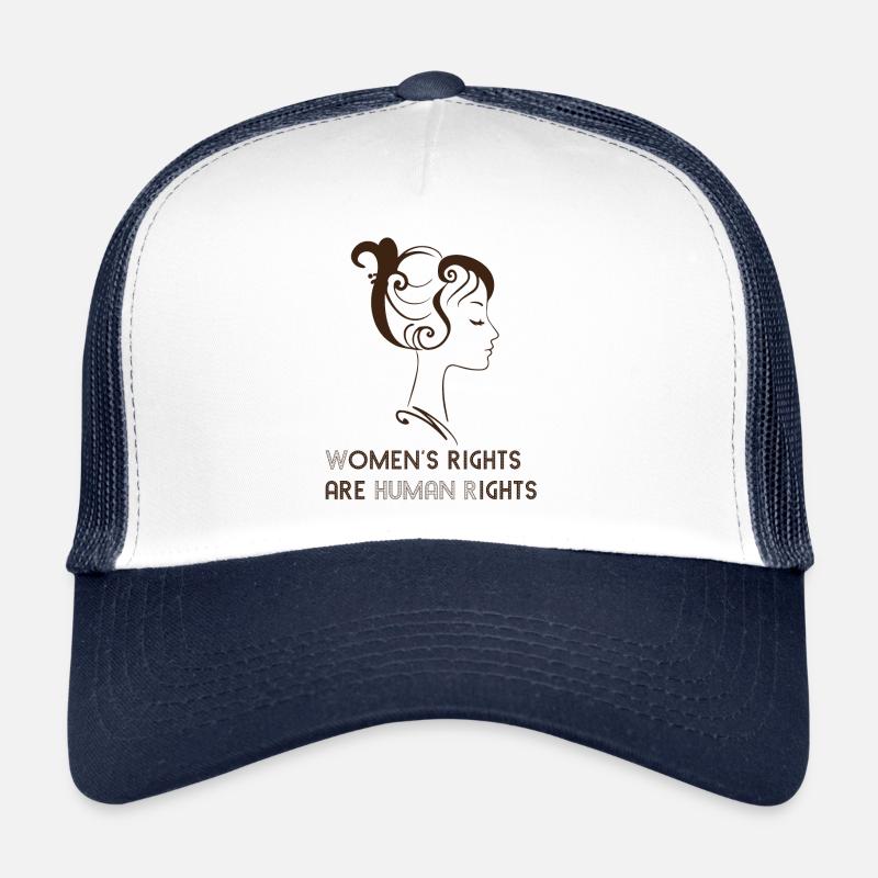 Women`s rights are human rights - Trucker Cap - white/navy
