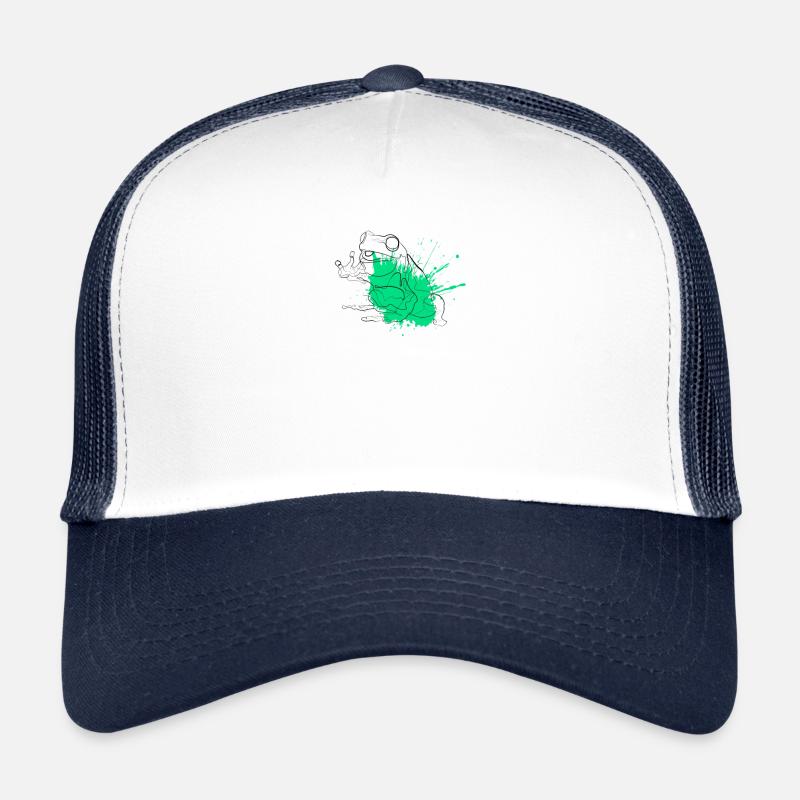 Frosch - Trucker Cap - Weiß/Navy