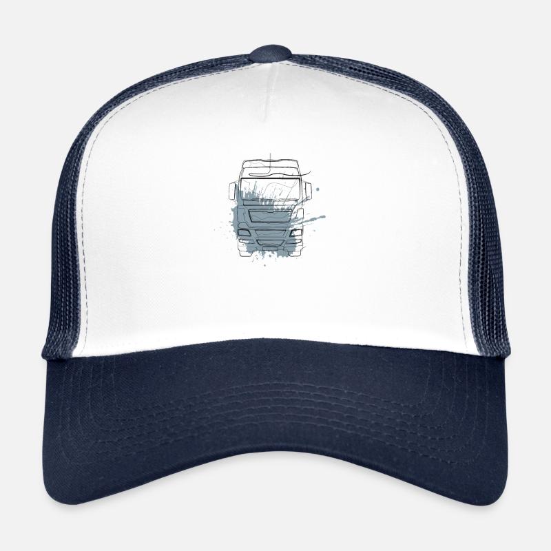 LKW - Trucker Cap - Weiß/Navy