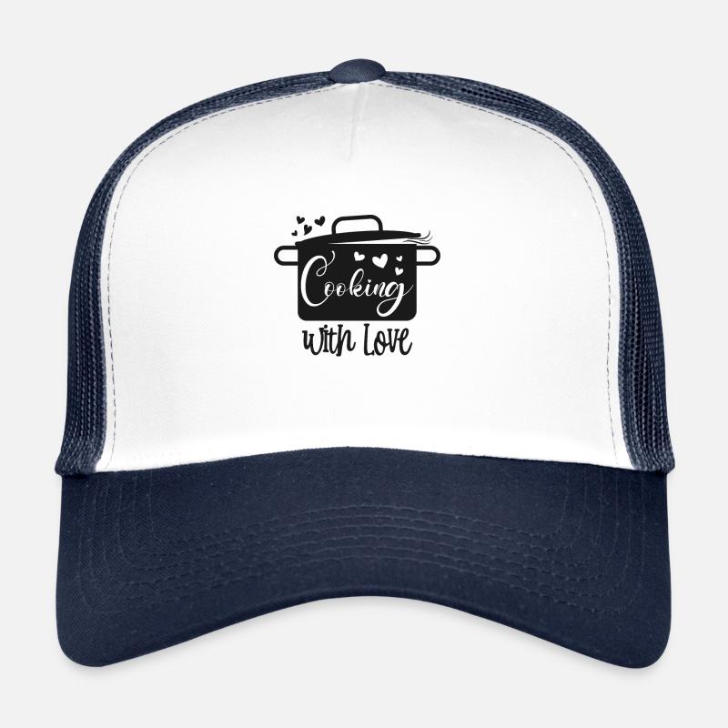 Kochen - Trucker Cap - Weiß/Navy