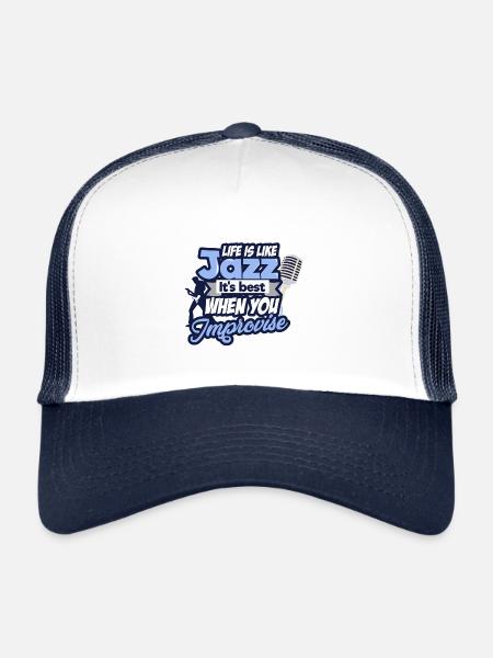 jazz - Casquette trucker  - blanc/marine - Devant