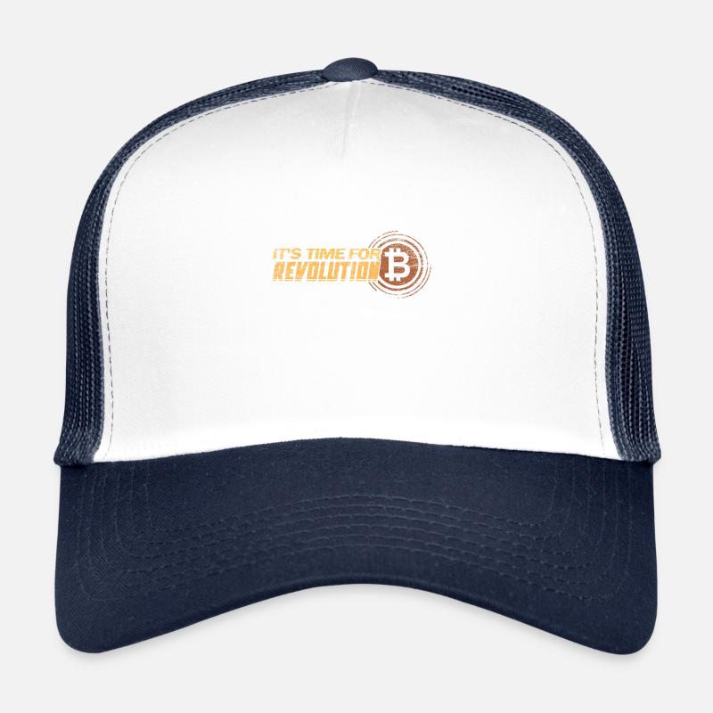 Bitcoin - Casquette trucker  - blanc/marine