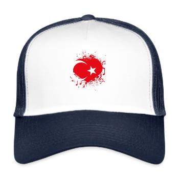 Turquie Musique turque - Casquette trucker  - blanc/marine - Devant