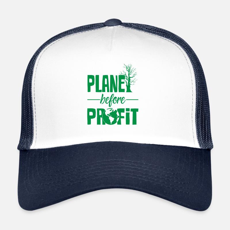 Klimaschutz - Trucker Cap - Weiß/Navy