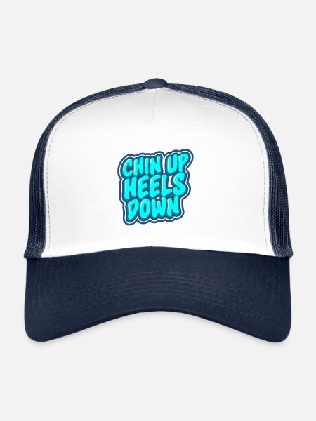 équitation - Casquette trucker  - blanc/marine - Devant