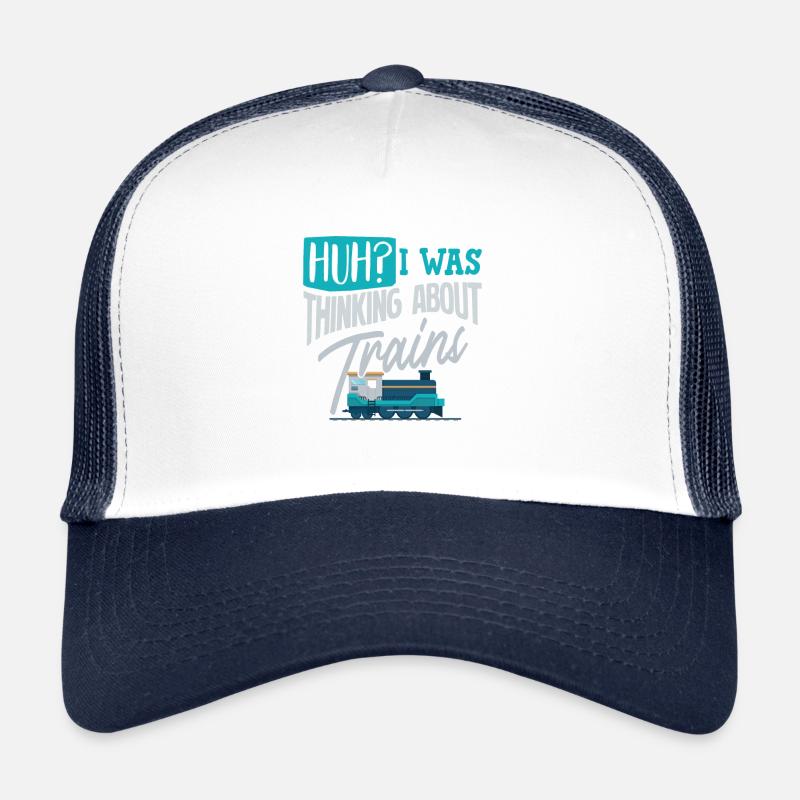 Trains railroad train - Trucker Cap - white/navy