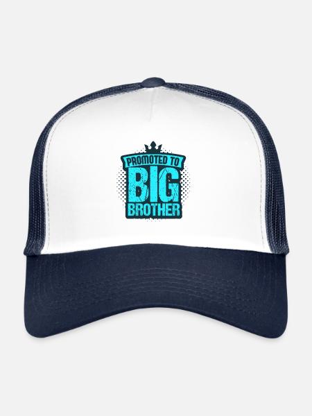 Grand frère - Casquette trucker  - blanc/marine - Devant