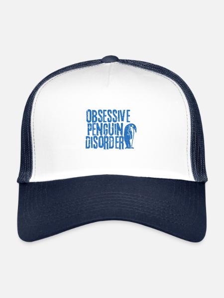 manchot - Casquette trucker  - blanc/marine - Devant