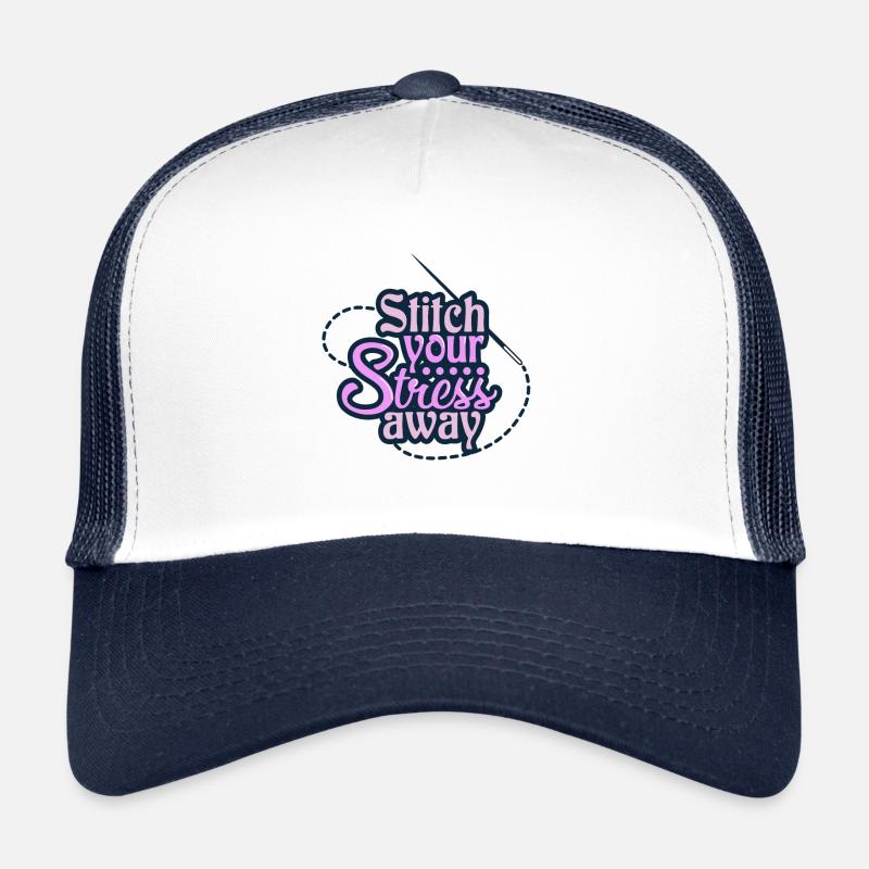 Nähen - Trucker Cap - Weiß/Navy