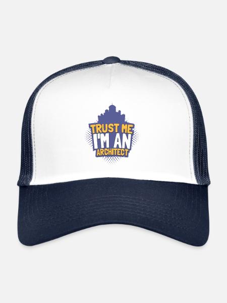 architecte - Casquette trucker  - blanc/marine - Devant