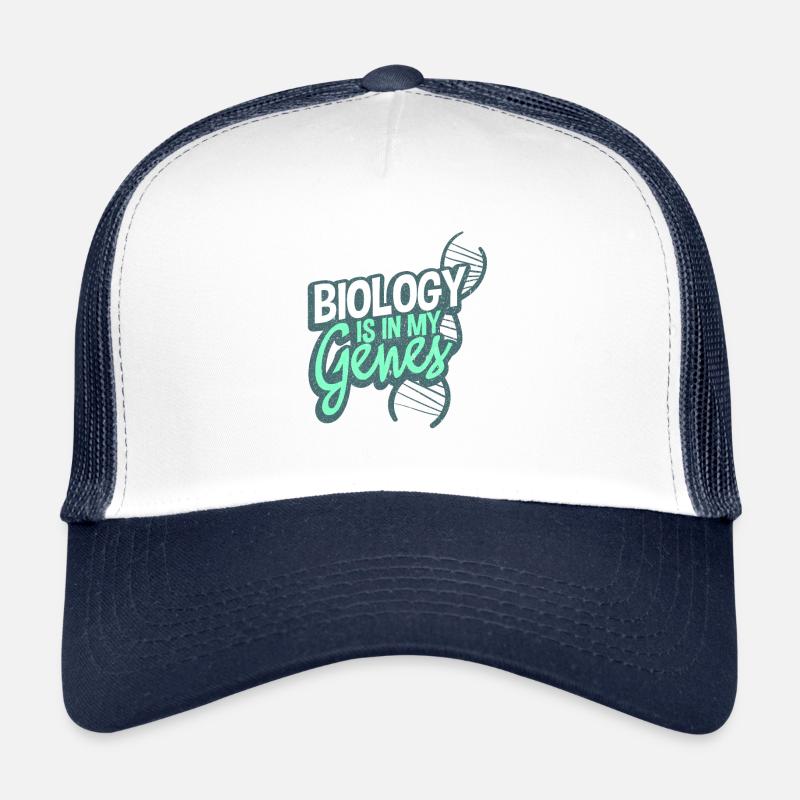 Biologie - Trucker Cap - Weiß/Navy