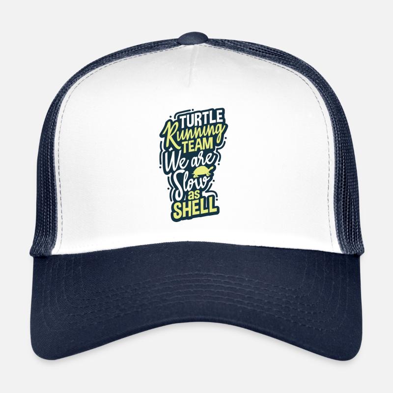 Turtle running marathon Trucker Cap