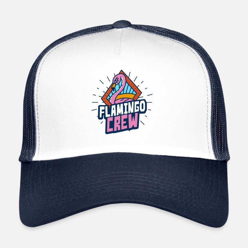 Flamingo Team - Trucker Cap - Weiß/Navy