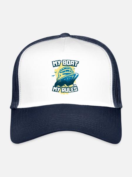 Boat captain ship - Trucker Cap - white/navy