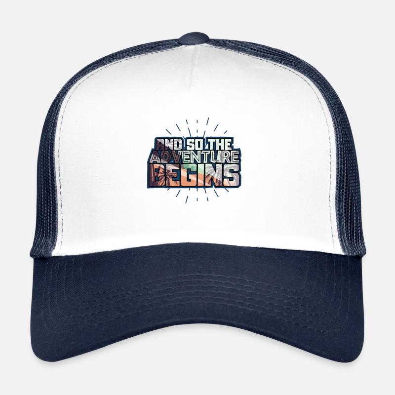 Reise - Trucker Cap - Weiß/Navy
