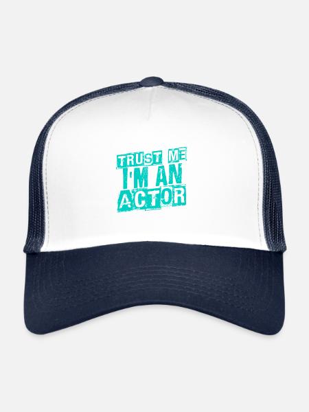 actor - Trucker Cap - white/navy - Front