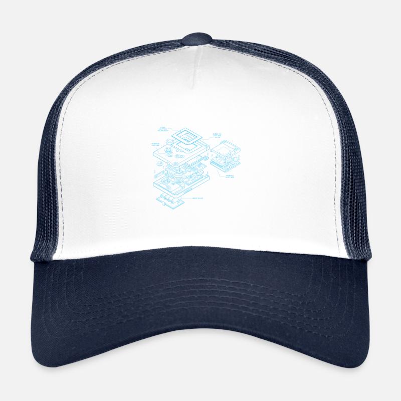 Retro handheld blueprint - retrogaming for your shirt Trucker Cap