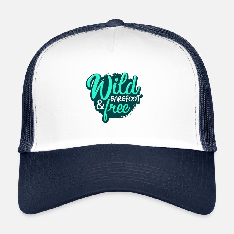 Pieds nus - Casquette trucker  - blanc/marine