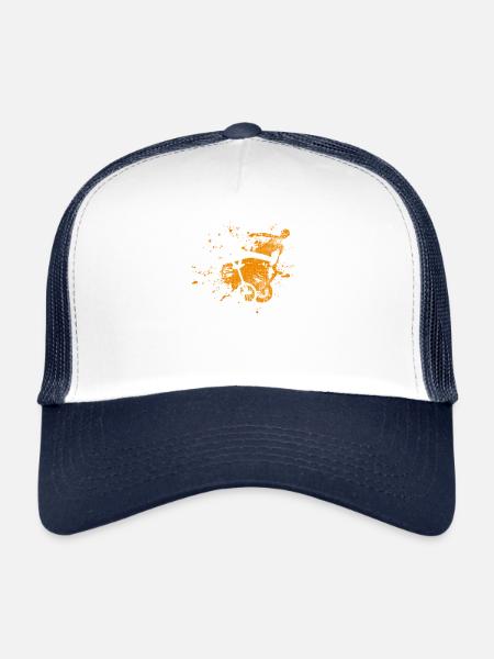 Monocycle - Casquette trucker  - blanc/marine - Devant