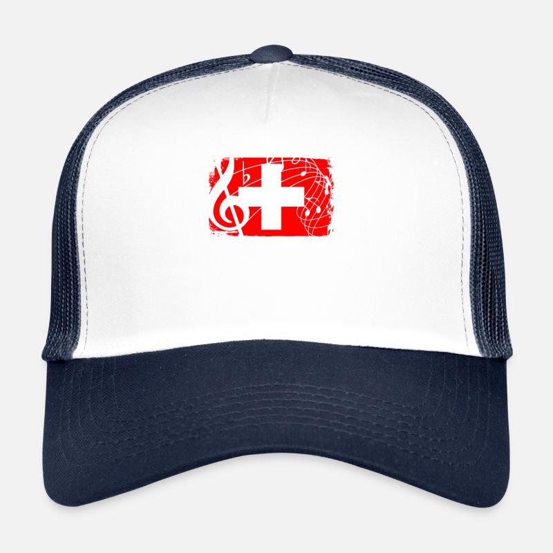 Drapeau de la musique suisse Casquette trucker 