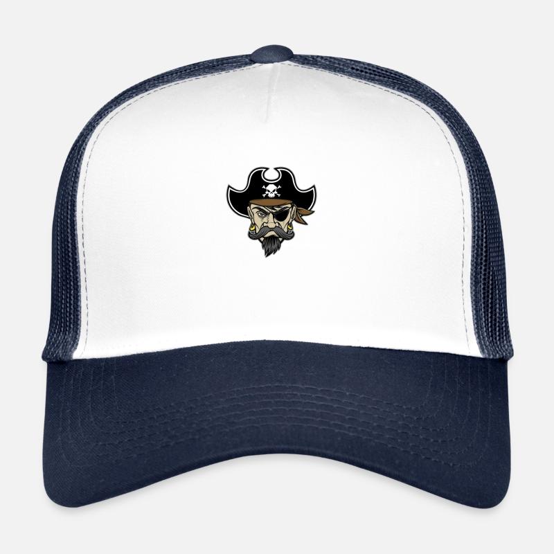 Pirate pirates pirate head Trucker Cap