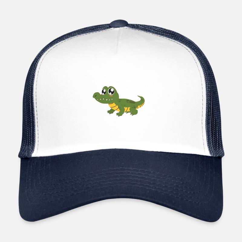 crocodile - Casquette trucker  - blanc/marine